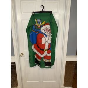 Vintage Emson Santa Claus Christmas House Flag Outdoor/ Indoor